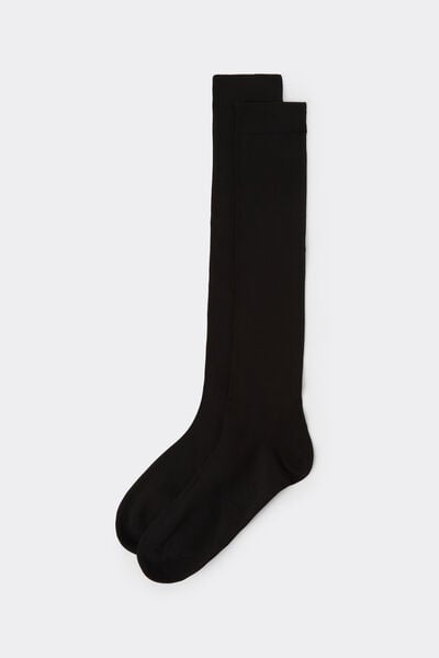 Lange Socken aus Baumwolle für Herren Mann Blau Größe