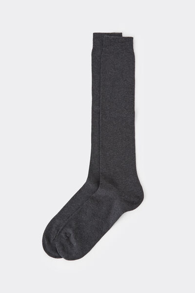 Lange Socken aus Baumwolle für Herren Mann Blau Größe