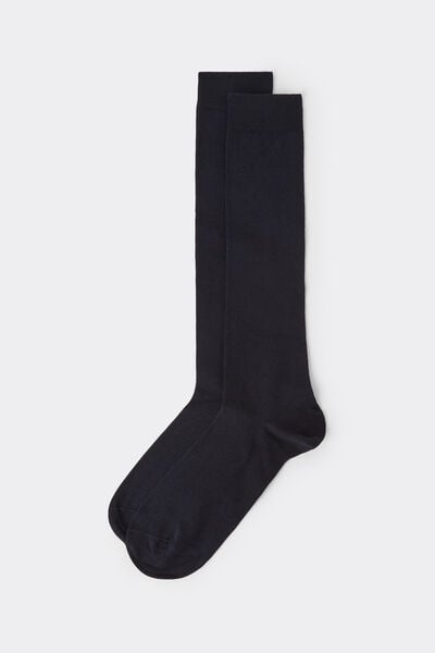 Lange Herrensocken aus elastischer Baumwolle Mann Braun Größe