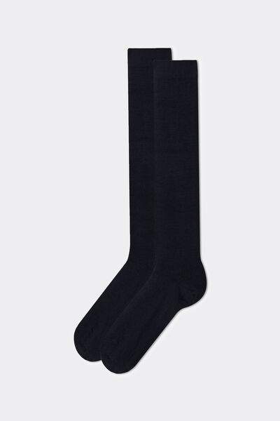 Lange Herrensocken mit Wolle und Baumwolle Mann