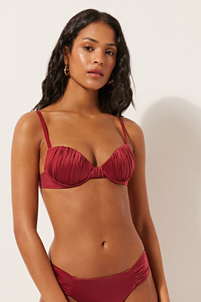 Calzedonia Gepolstertes Push-Up-Bikini-Top Shiny Satin Frau bikinis dam