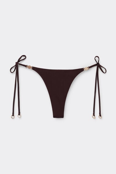 Minimal Fit Bikini-Tanga Frau Braun Größe