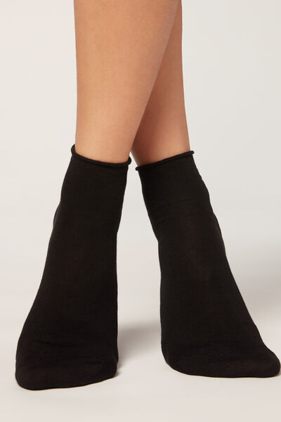 Extra Kurze Socken Ohne Gummi Frau Weiß Größe
