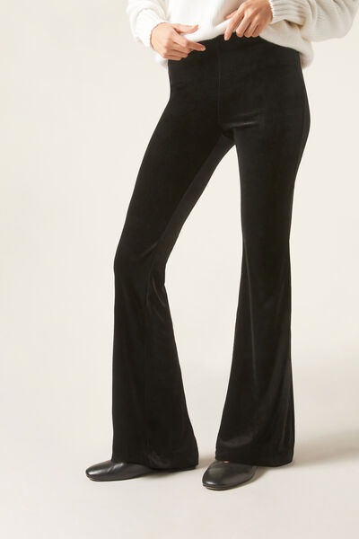 Flare-Hose aus Samt Frau