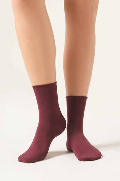 Knöchelsocken aus Soft Cotton Ohne Gummi Frau