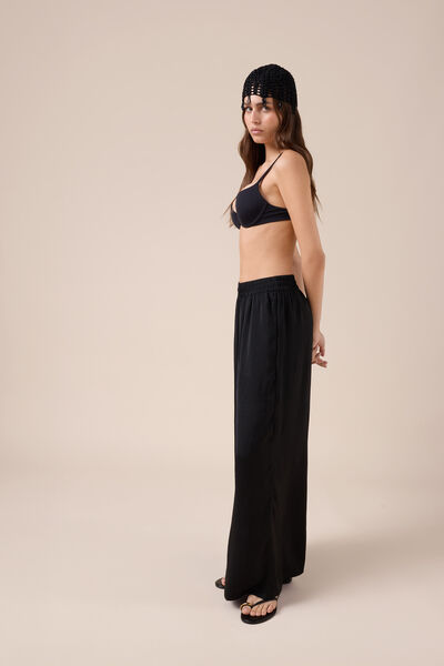 Calzedonia Pantaloni a Palazzo Lucidi Donna Nero Velikost S