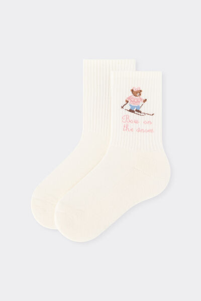 Calzedonia Calzini Fantasia da Bambini Unisex Bianco Velikost 33-36