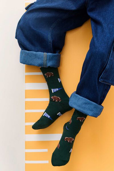 Calzedonia Calzini Fantasia da Bambini Unisex Verde Velikost 37-39