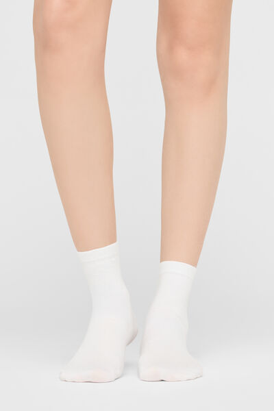 Calzedonia Calze Corte con Bordo Lavorato Donna Bianco Velikost 39-41