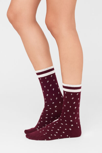 Calzedonia Calzini Fantasia Donna Bordeaux Velikost TU