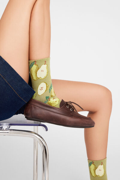 Calzedonia Calzini Autumn Collection Donna Verde Velikost TU