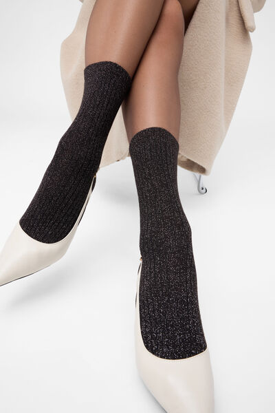 Calzedonia Calzini con Cashmere e Glitter Donna Marrone Velikost TU