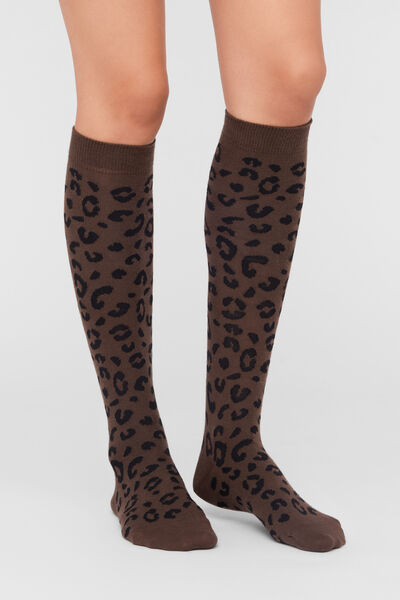 Calzedonia Calze Lunghe Fantasia Donna Marrone Velikost TU