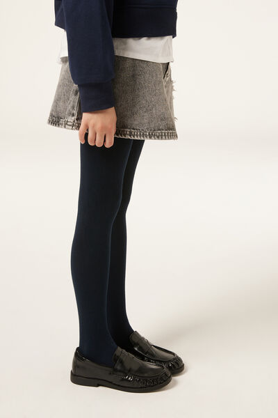 Calzedonia Collant super opachi cashmere bambina Bambina Blu Velikost 8-10
