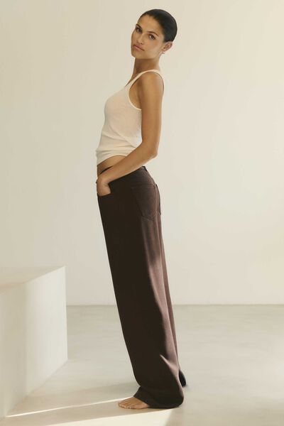 Calzedonia Jeans a Palazzo Ultra Soft Donna Marrone Velikost XS