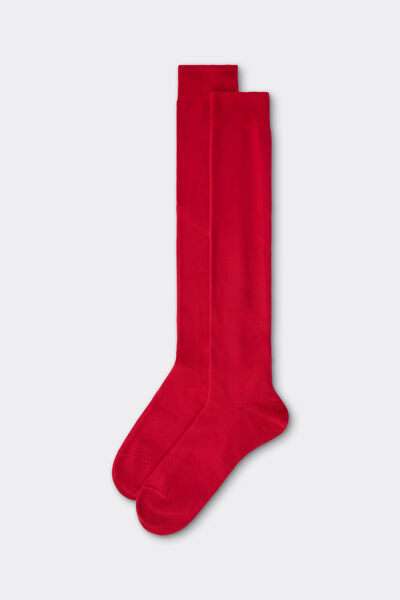 Calzedonia Calze Lunghe in Caldo Cotone Uomo Rosso Velikost 44-45