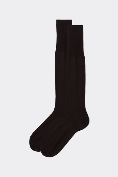 Calzedonia Calze Lunghe in Filo di Scozia da Uomo Uomo Marrone Velikost 13