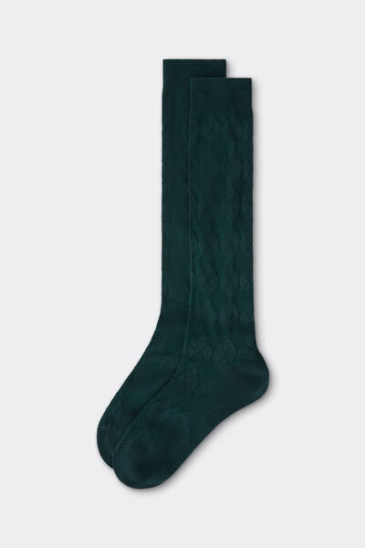 Calzedonia Calze Lunghe con Cashmere da Uomo Uomo Verde Velikost TU