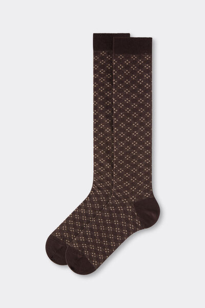 Calzedonia Calze Lunghe Fantasia da Uomo Uomo Marrone Velikost TU