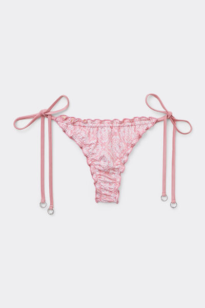 Calzedonia Tanga Reversible Bikini Pink Doll Mujer Rosa Tamaño TU