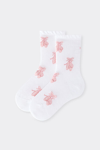 Calzedonia Calzini Fantasia da Bambini Unisex Bianco Velikost 33-36