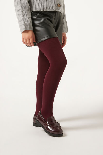 Calzedonia Collant Soft con Cashmere Bambina Bambina Rosso Velikost 8-10