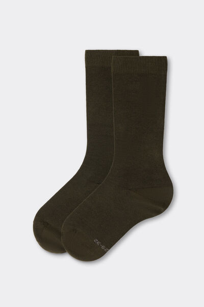 Calzedonia Calze Lunghe in Cotone da Bambini Unisex Nero Velikost 33-36