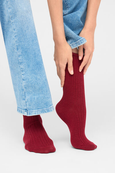 Calzedonia Calzini con Lana e con Cashmere Donna Rosso Velikost TU