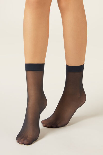Calzedonia Calzini Velati 20 Denari Donna Blu Velikost TU