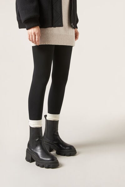 Calzedonia Collant Thermal Ultracoprenti Donna Nero Velikost XL