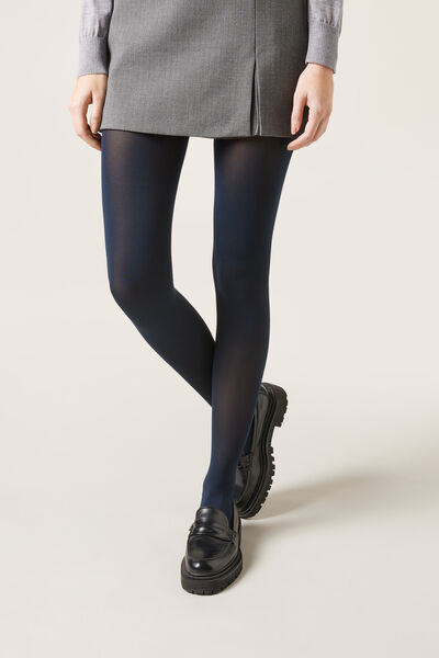 Calzedonia Collant Comfort Totale 50 Denari Soft Touch Donna Blu Velikost XL