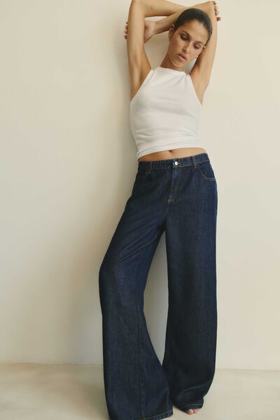 Calzedonia Jeans a Palazzo Ultra Soft Donna Blu Velikost XS