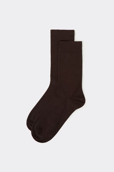 Calzedonia Calze Corte in Caldo Cotone da Uomo Uomo Marrone Velikost 44-45