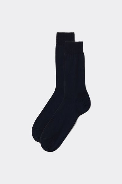 Calzedonia Calze Corte con Filo di Scozia da Uomo Uomo Blu Velikost 13