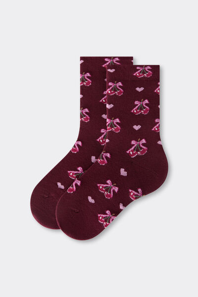 Calzedonia Calzini Fantasia da Bambini Unisex Bordeaux Velikost 33-36