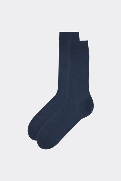 Calzedonia Calze Corte con Filo di Scozia da Uomo Uomo Blu Velikost 12MZ
