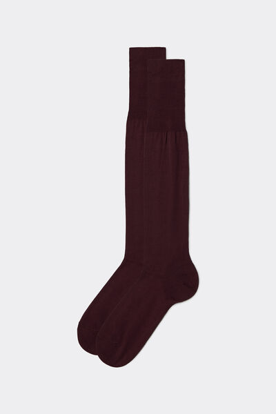 Calzedonia Calze Lunghe in Filo di Scozia da Uomo Uomo Bordeaux Velikost 12M