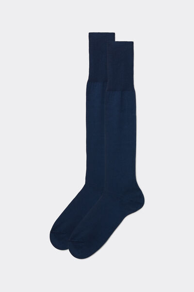 Calzedonia Calze Lunghe in Filo di Scozia da Uomo Uomo Blu Velikost 12M