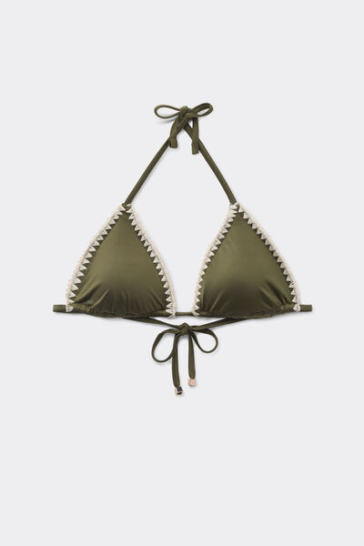 Calzedonia Triángulo Bikini Refined Shine Mujer Verde Tamaño 2