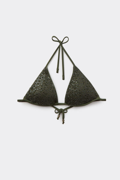 Calzedonia Triángulo Bikini Sequin Net Mujer Tamaño 2