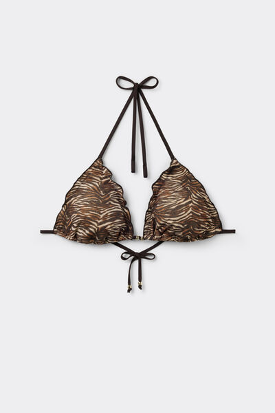 Calzedonia Triángulo Bikini Doll Zebra Mujer Marrón Tamaño 2