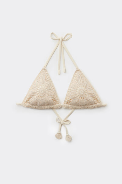 Calzedonia Triángulo Bikini Floral Crochet Mujer Tamaño 2