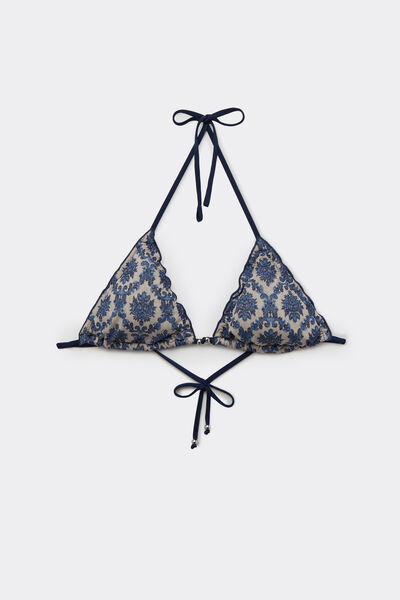 Calzedonia Triángulo Bikini Majolica Doll Mujer Azul Tamaño 2