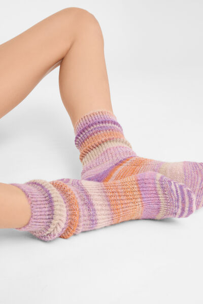 Image of Calzedonia Nuancierte Socken mit Wolle Frau Violett Größe Einheitsgröße