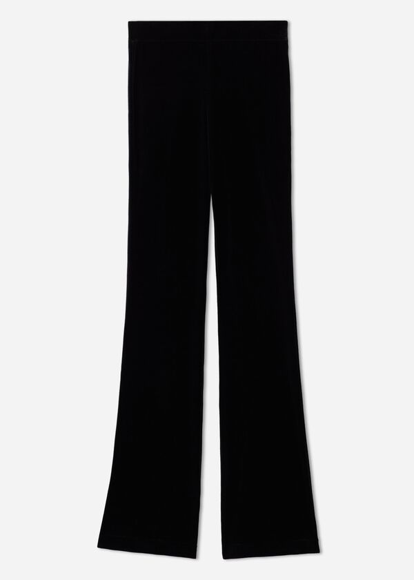 Suave, Pants & Jumpsuits, Black Flocked Velvet Polka Dot Leggings