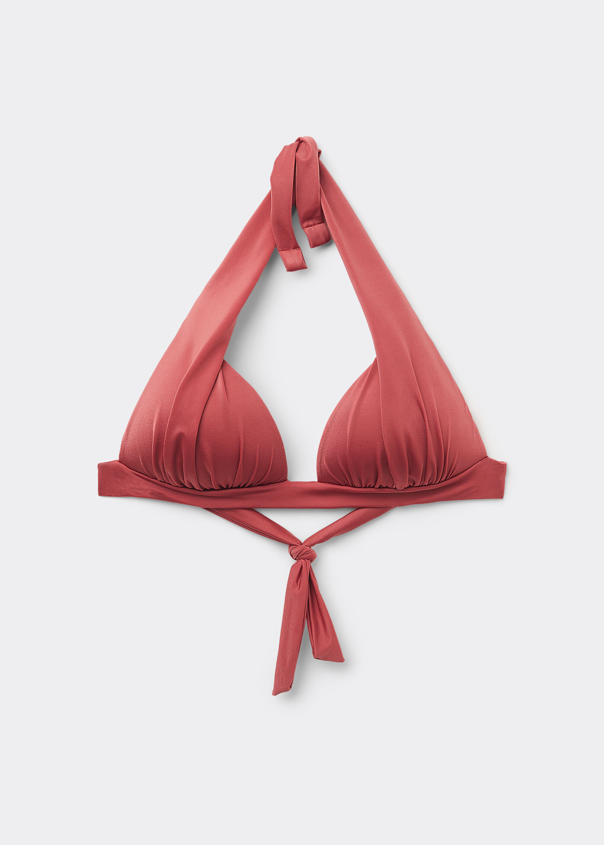 Triangel-Bikinioberteil mit abgestufter Wattierung Shiny Satin