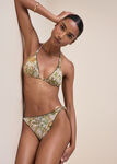 Tie Bikini Bottoms Tropical Foliage
