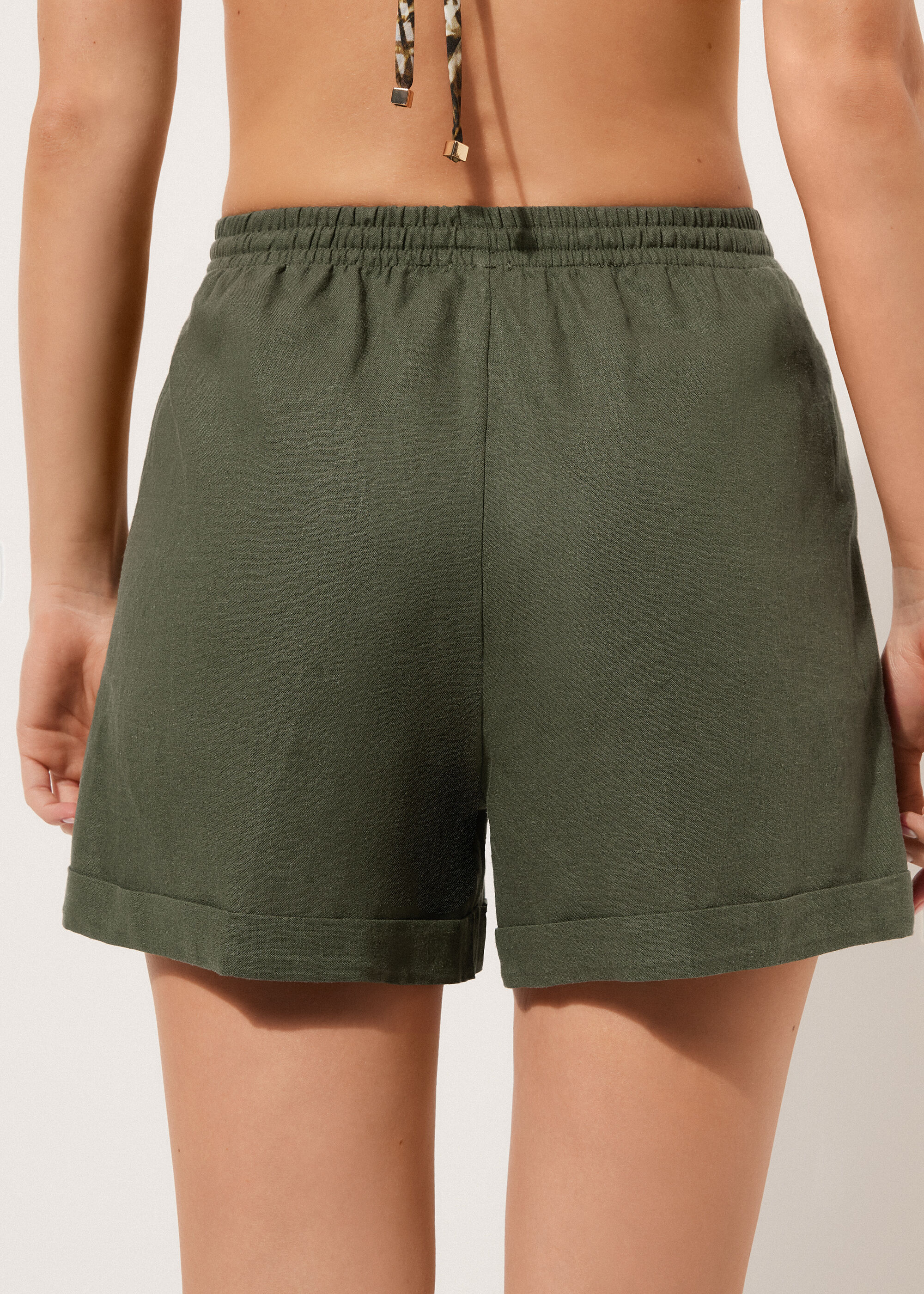 Linen and Viscose Shorts