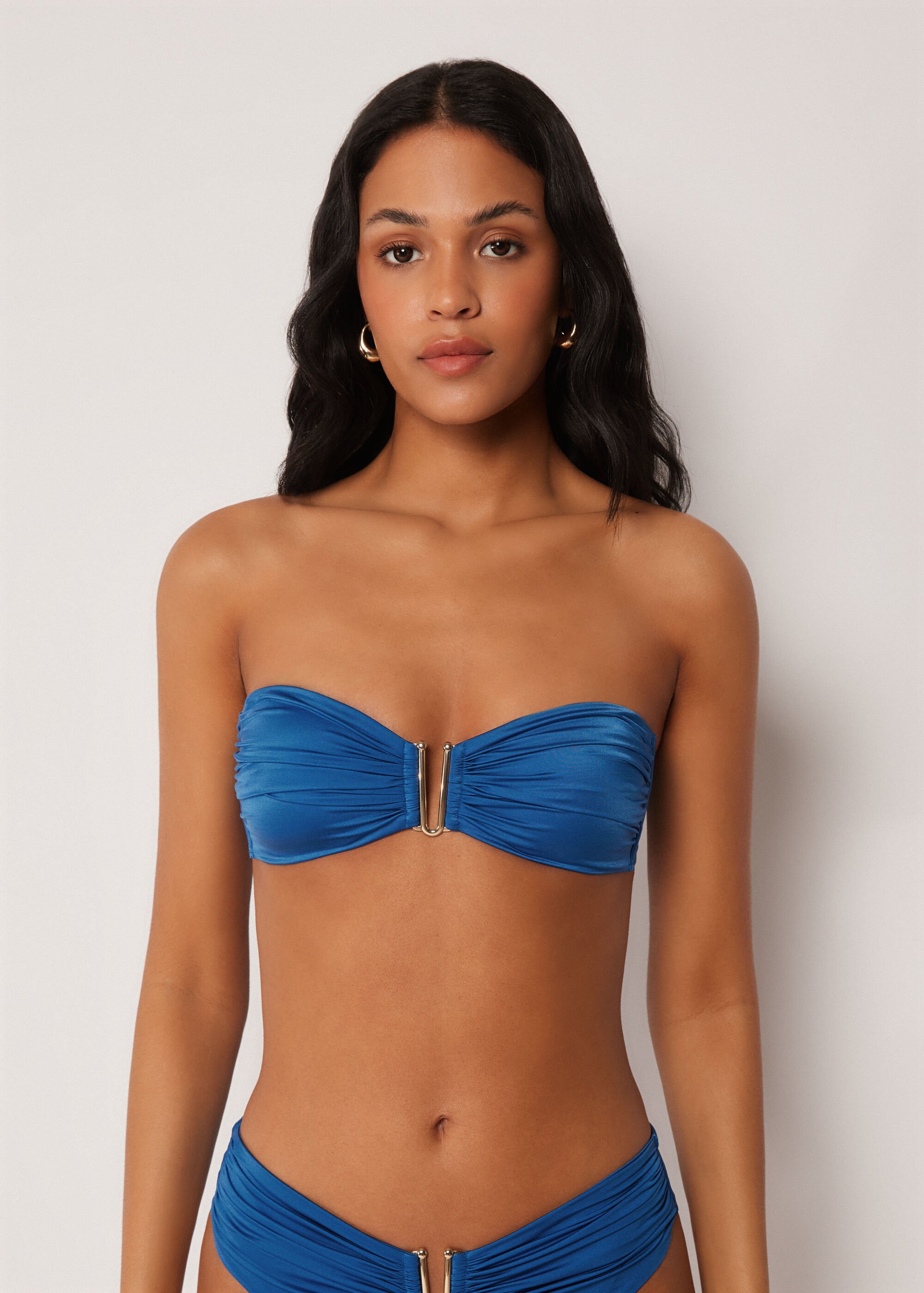 Бандо-топ для бикини Shiny Satin