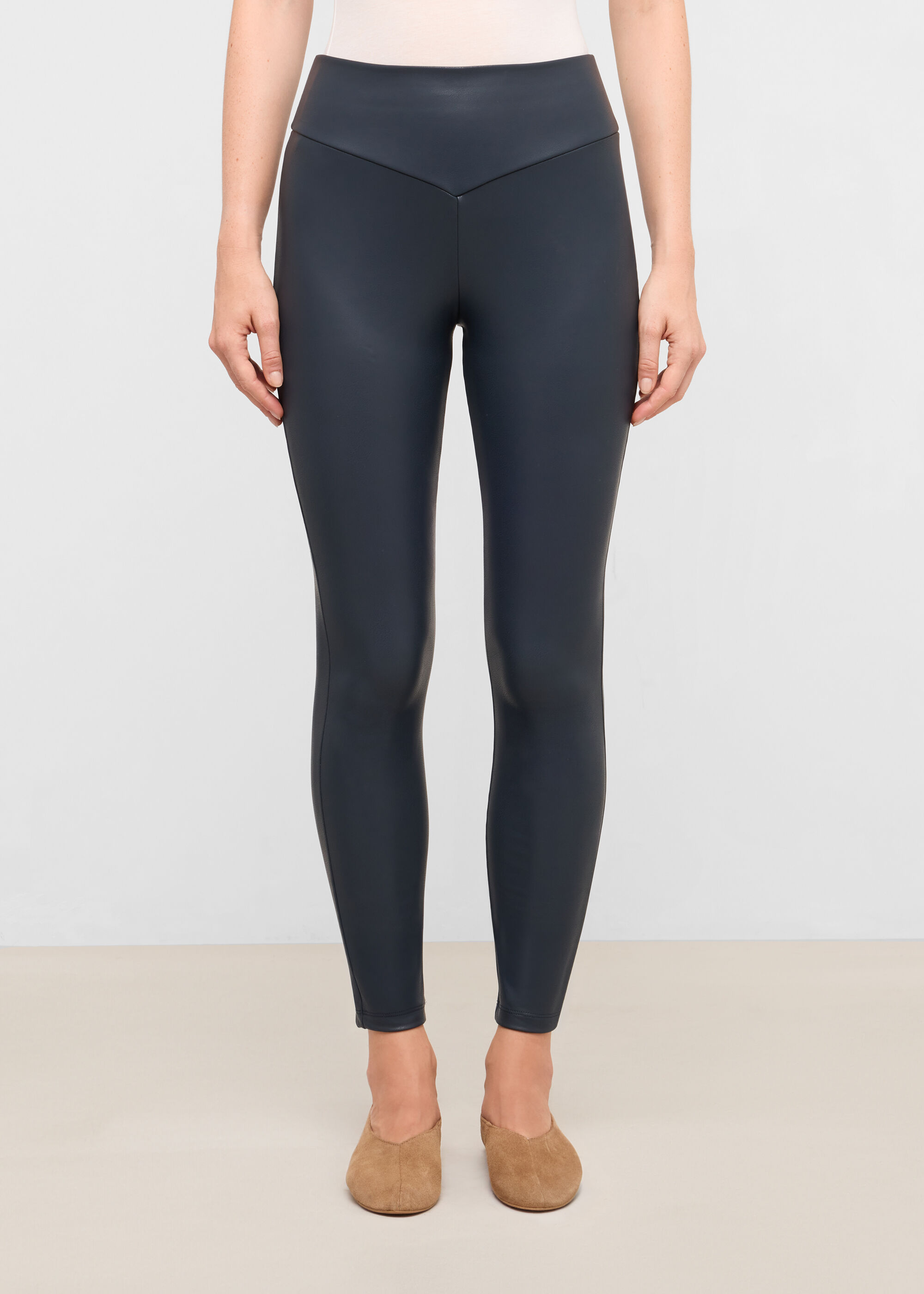 Leggings in Lederoptik